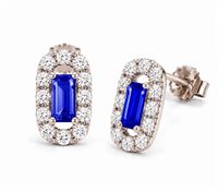 Pendientes Zanette Gioielli Mujer in Oro blanco Zaffiri+Diamanti OR-3001-72 - OR-3001-72